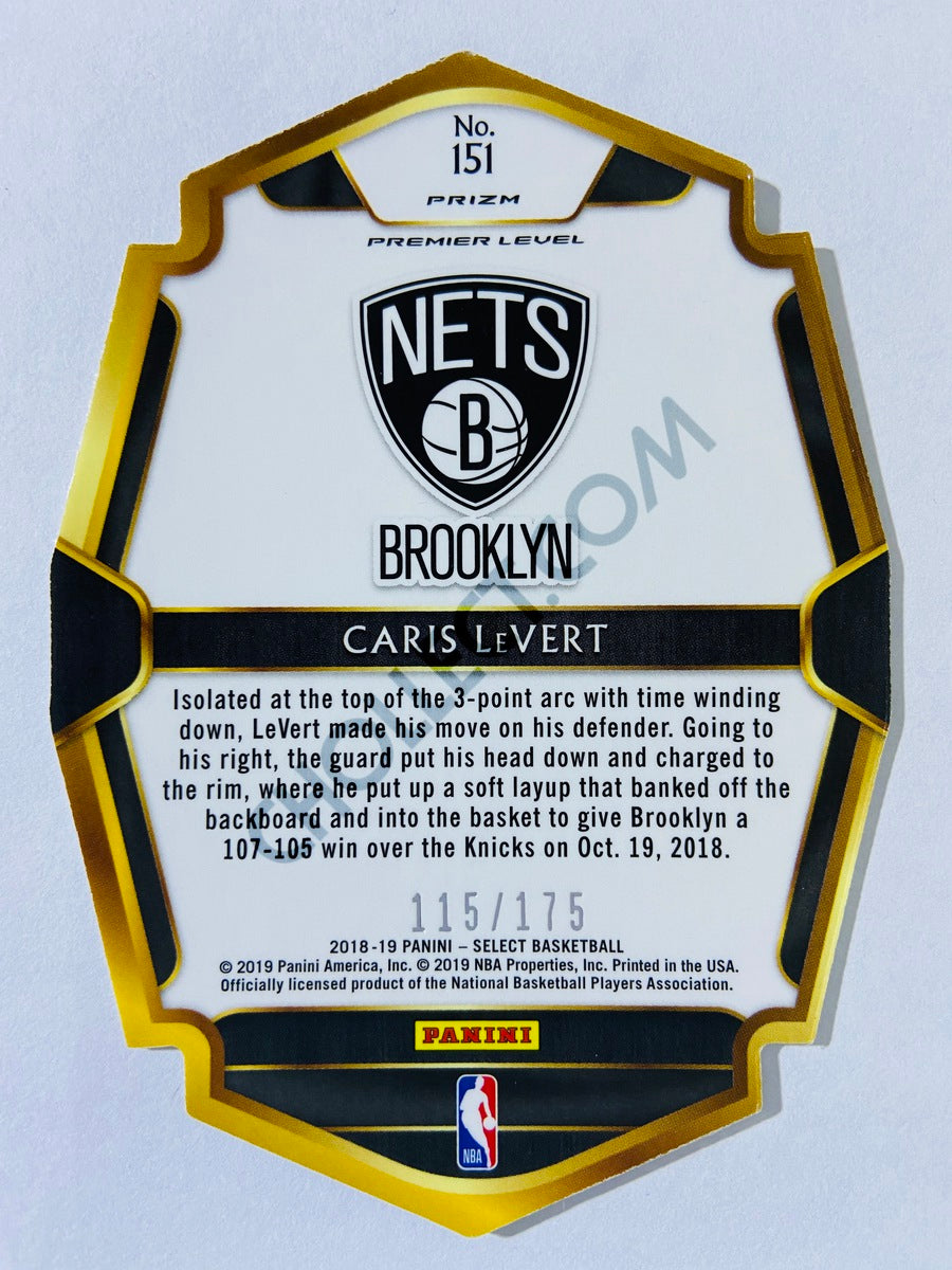 Caris LeVert - Brooklyn Nets 2018-19 Panini Select Die-Cut Premier Level #151 | 115/175