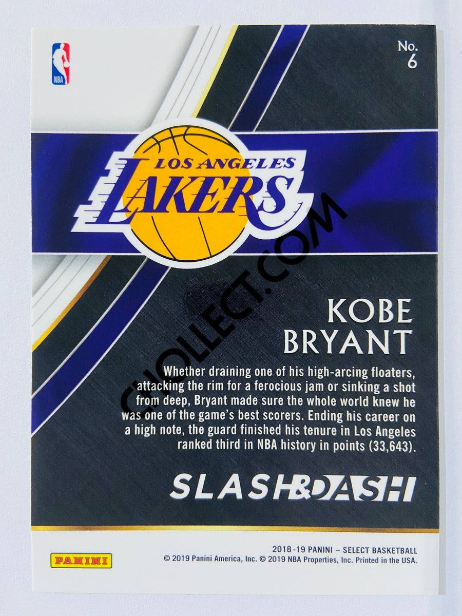 Kobe Bryant - Los Angeles Lakers 2018-19 Panini Select Slash & Dash #6