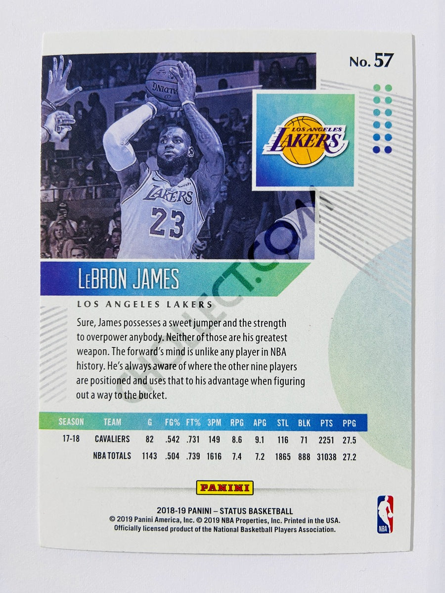 LeBron James - Los Angeles Lakers 2018-19 Panini Status #57