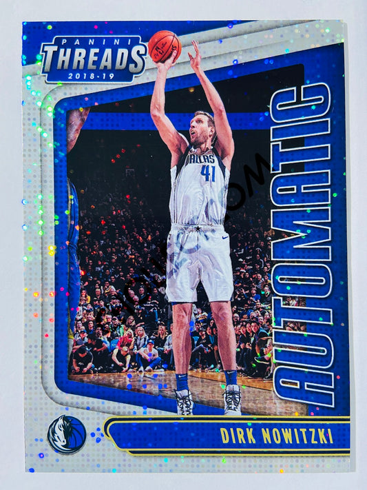 Dirk Nowitzki - Dallas Mavericks 2018-19 Panini Threads Dazzle Parallel #8