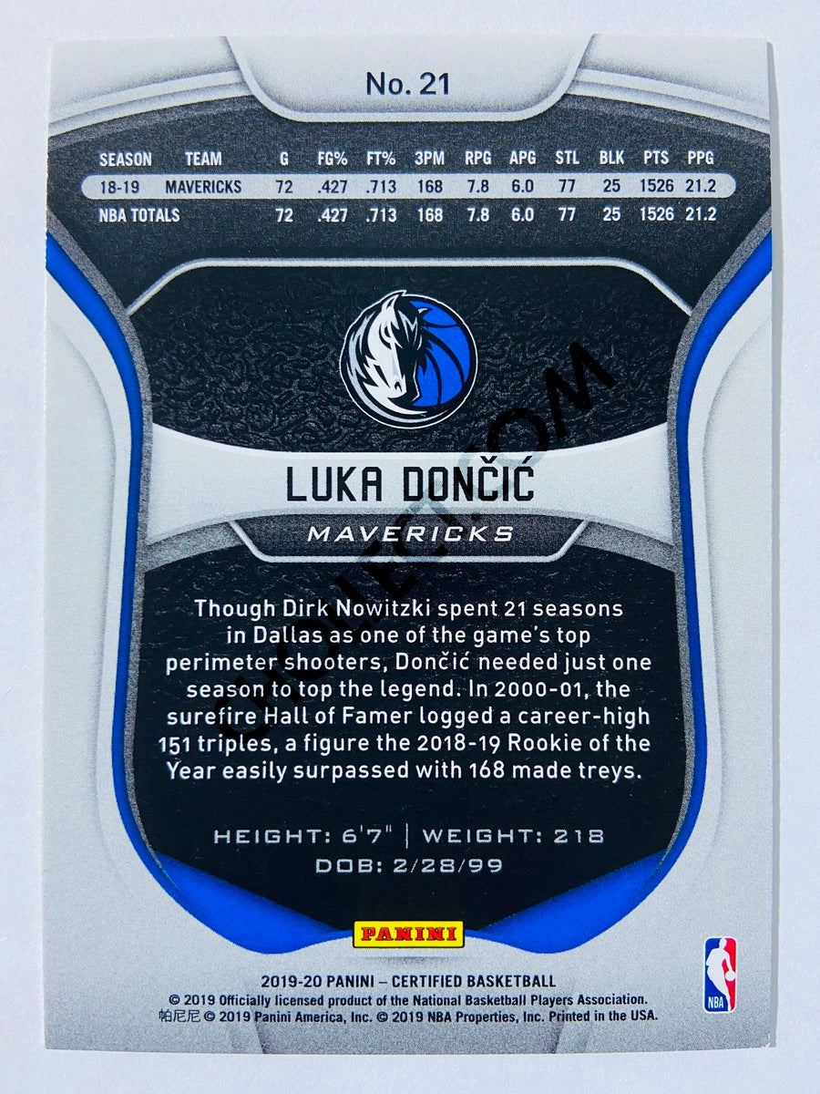 Luka Doncic - Dallas Mavericks 2019-20 Panini Certified #21