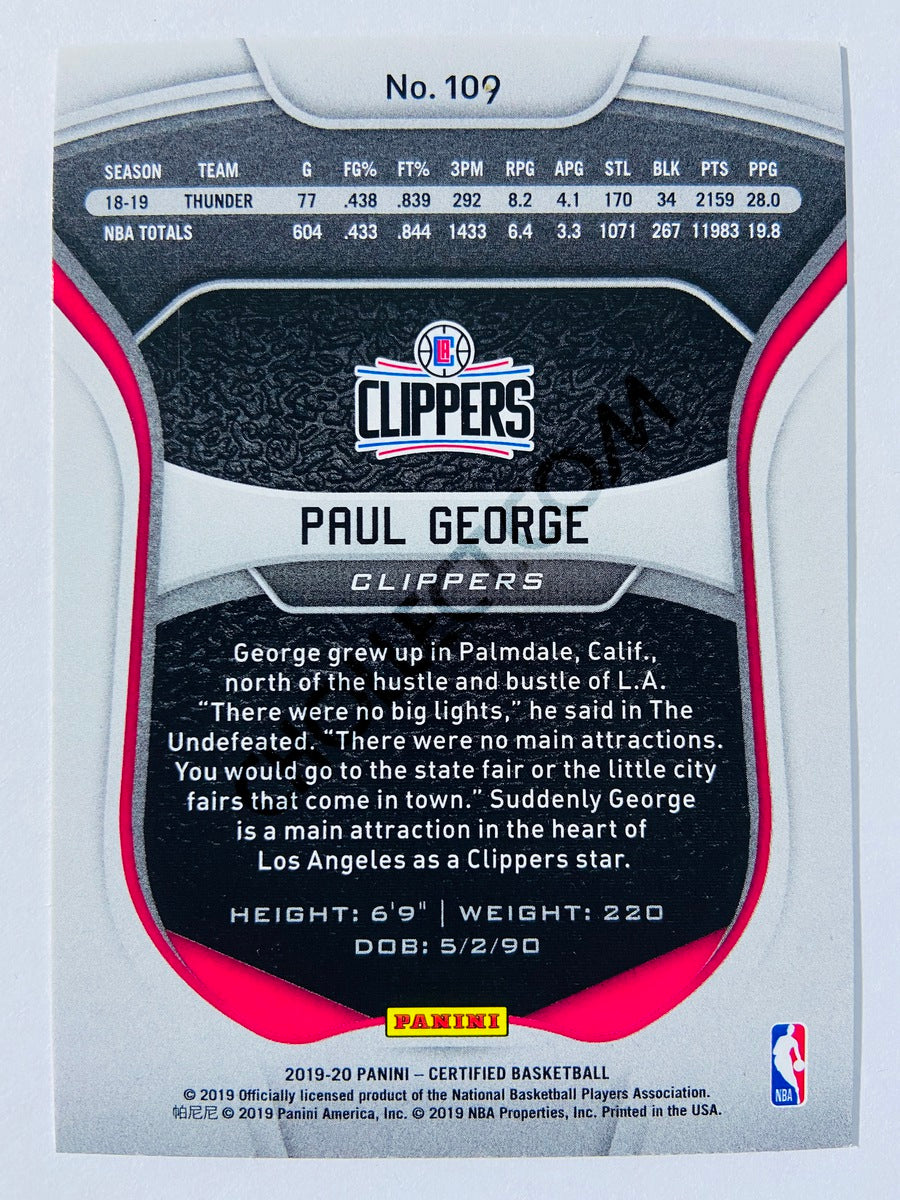 Paul George - Los Angeles Clippers 2019-20 Panini Certified #109