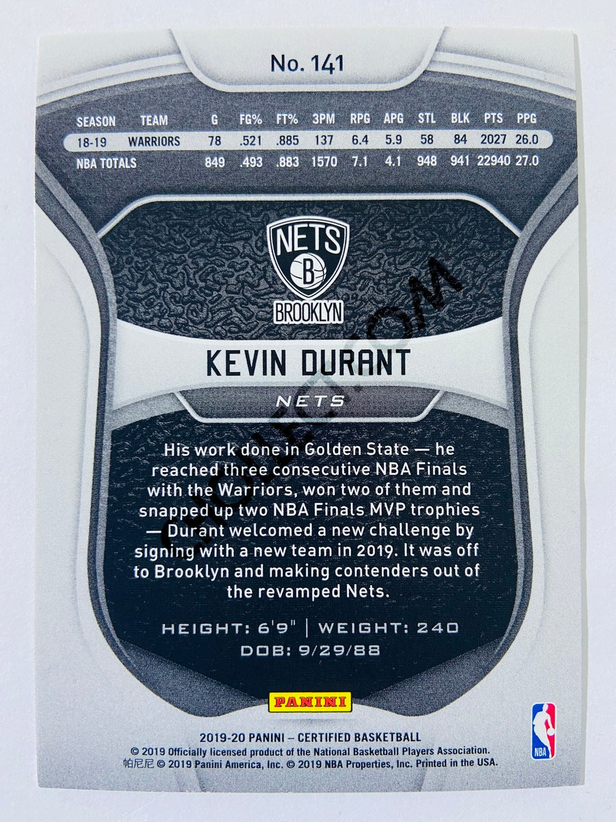 Kevin Durant - Brooklyn Nets 2019-20 Panini Certified #141