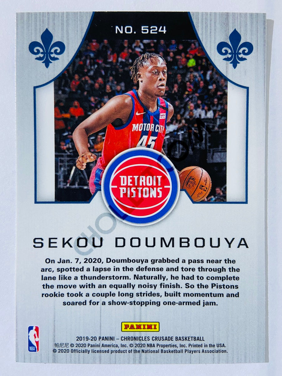 Sekou Doumbouya - Detroit Pistons 2019-20 Panini Chronicles Crusade RC Rookie #524