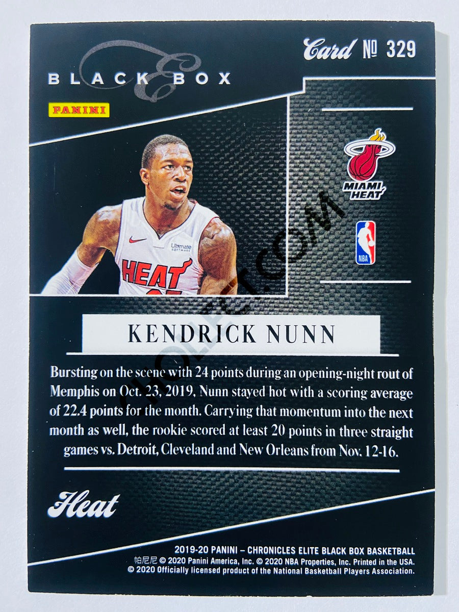Kendrick Nunn - Miami Heat 2019-20 Panini Chronicles Elite Black Box RC Rookie #329 | 021/249
