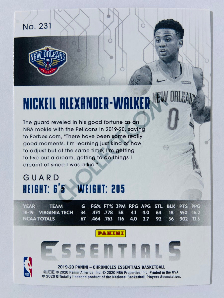 Nickeil Alexander-Walker - New Orleans Pelicans 2019-20 Panini Chronicles Essentials RC Rookie #231