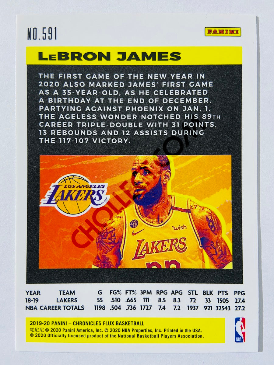 LeBron James - Los Angeles Lakers 2019-20 Panini Chronicles Flux #591