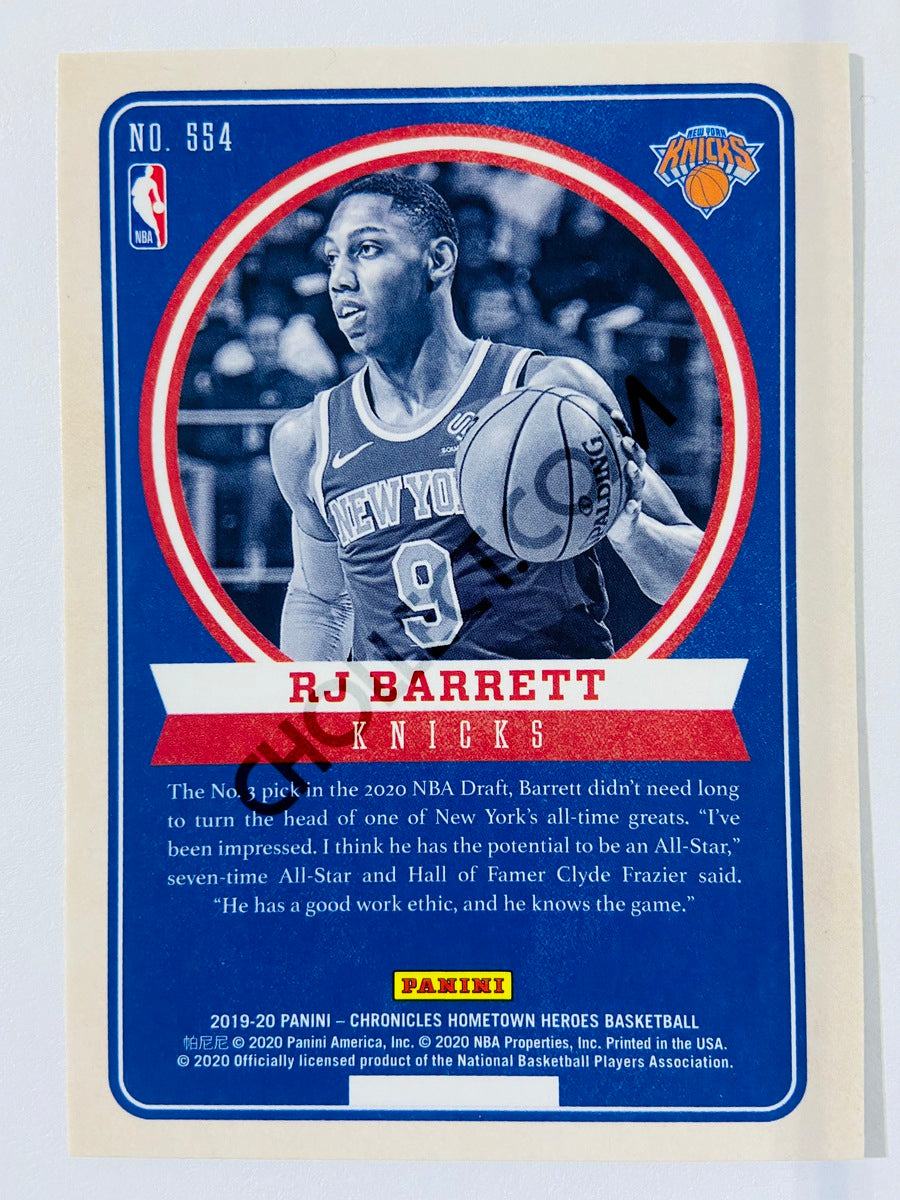 RJ Barrett - New York Knicks 2019-20 Panini Chronicles Hometown Heroes RC Rookie #554