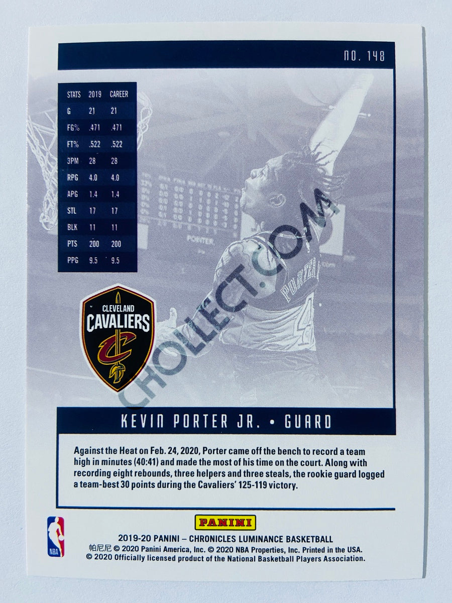 Kevin Porter Jr. - Cleveland Cavaliers 2019-20 Panini Chronicles Luminance RC Rookie #148