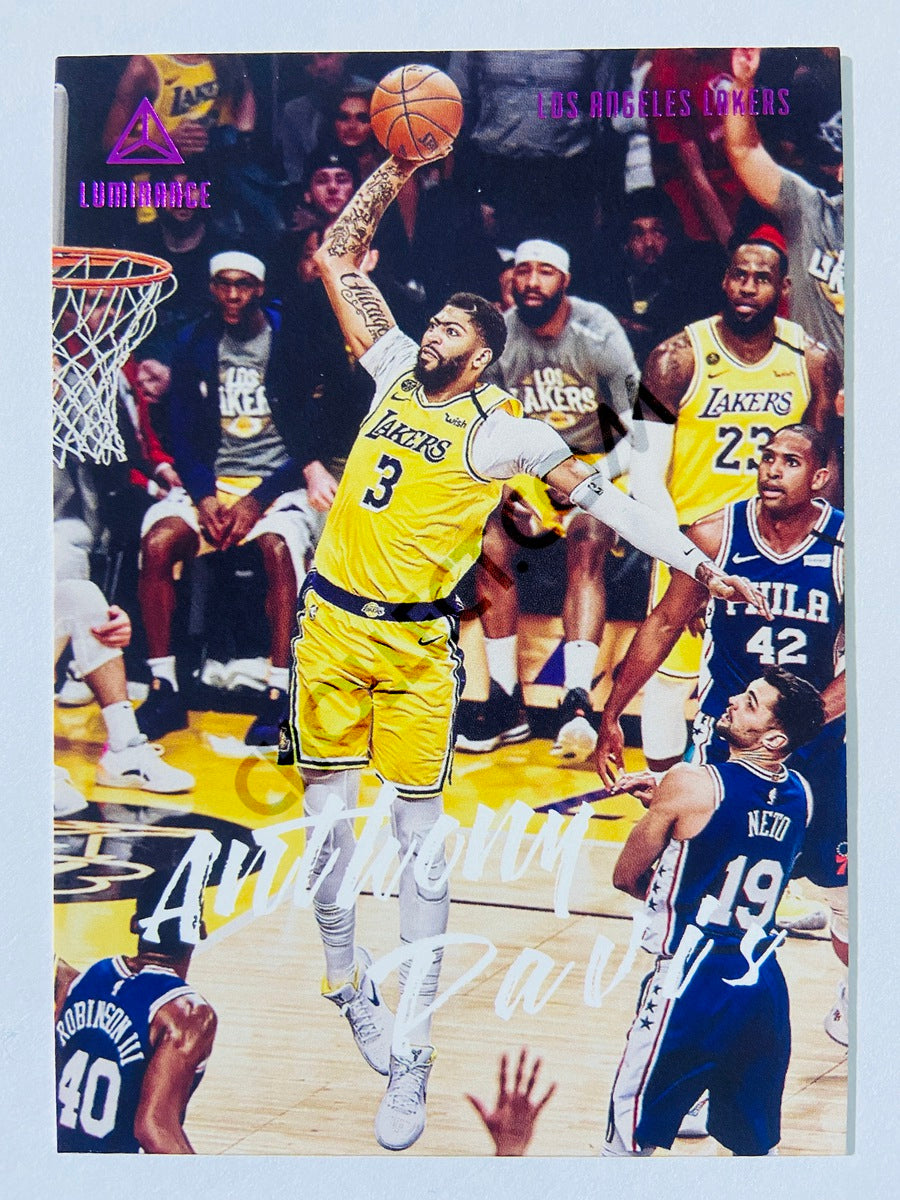 Anthony Davis - Los Angeles Lakers 2019-20 Panini Chronicles Luminance Pink Parallel #157