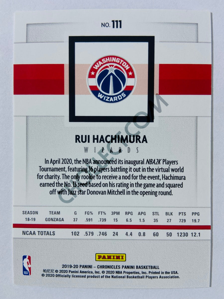 Rui Hachimura - Washington Wizards 2019-20 Panini Chronicles Panini #111 Red Parallel RC Rookie 036/149