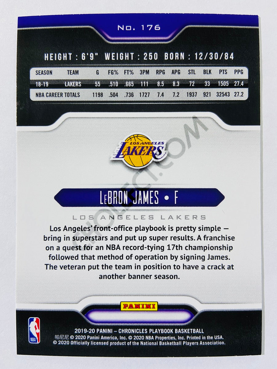 LeBron James - Los Angeles Lakers 2019-20 Panini Chronicles Playbook #176