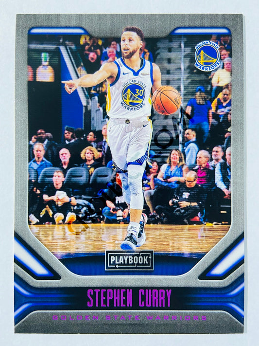 Stephen Curry - Golden State Warriors 2019-20 Panini Chronicles Playbook Pink Parallel #166