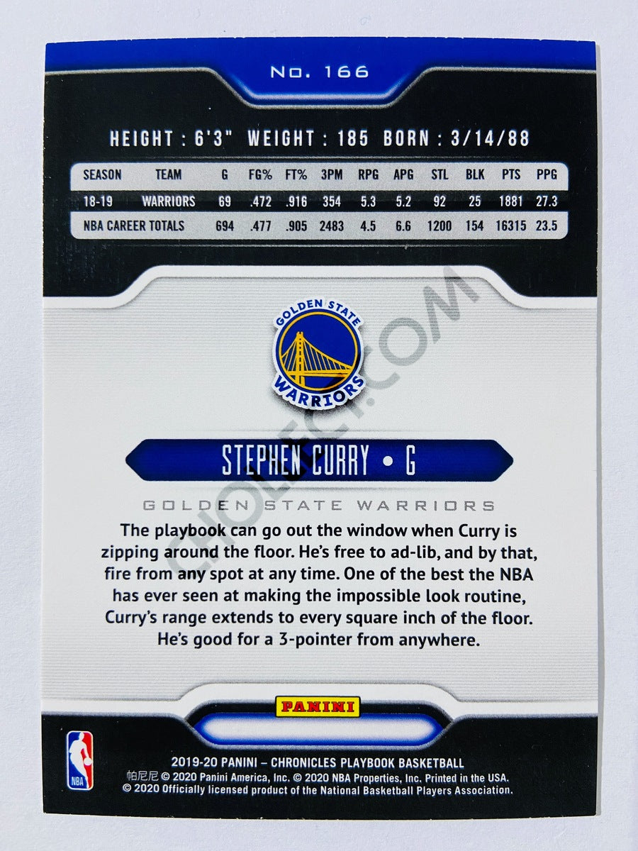 Stephen Curry – Golden State Warriors 2019-20 Panini Chronicles Playbook #166