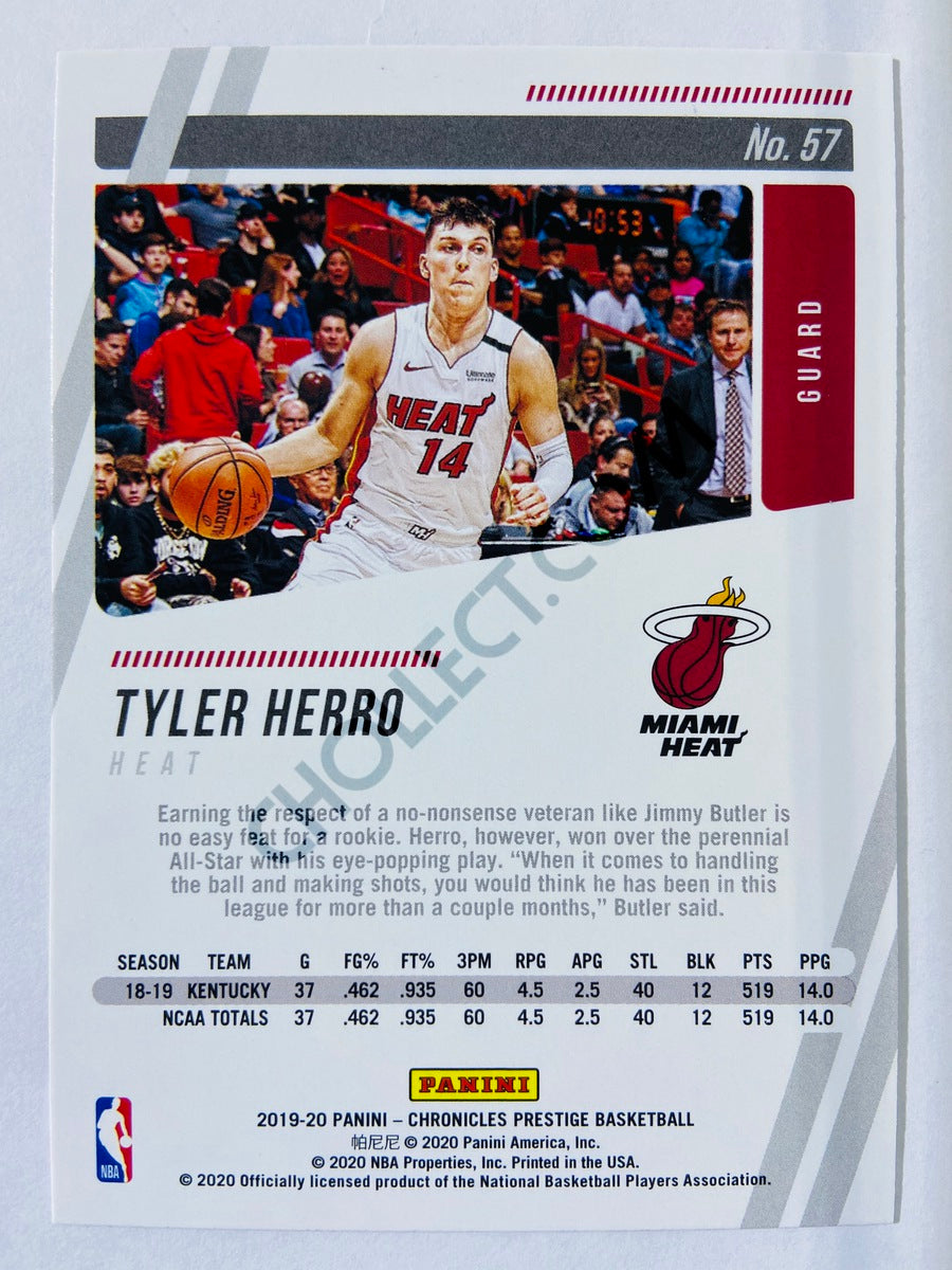 Tyler Herro - Miami Heat 2019-20 Panini Chronicles Prestige Pink Parallel RC Rookie #57