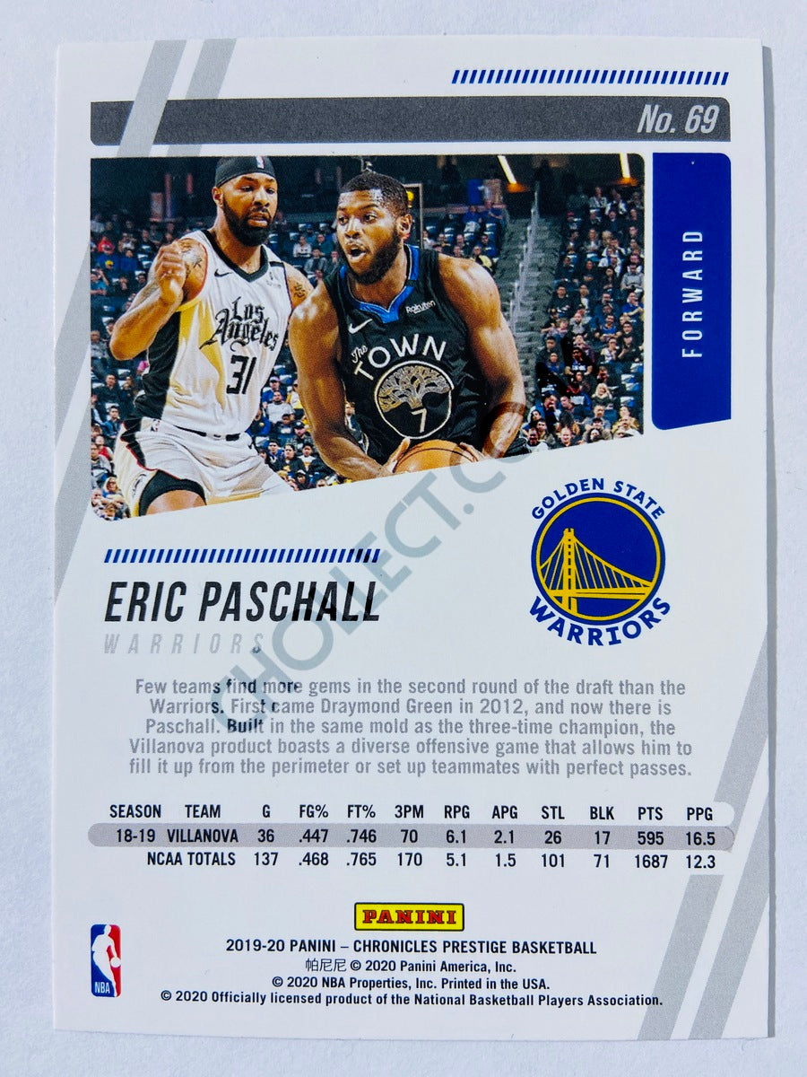 Eric Paschall - Golden State Warriors 2019-20 Panini Chronicles Prestige Pink Parallel RC Rookie #69