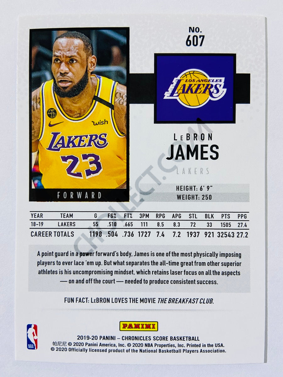 LeBron James - Los Angeles Lakers 2019-20 Panini Chronicles Score #607