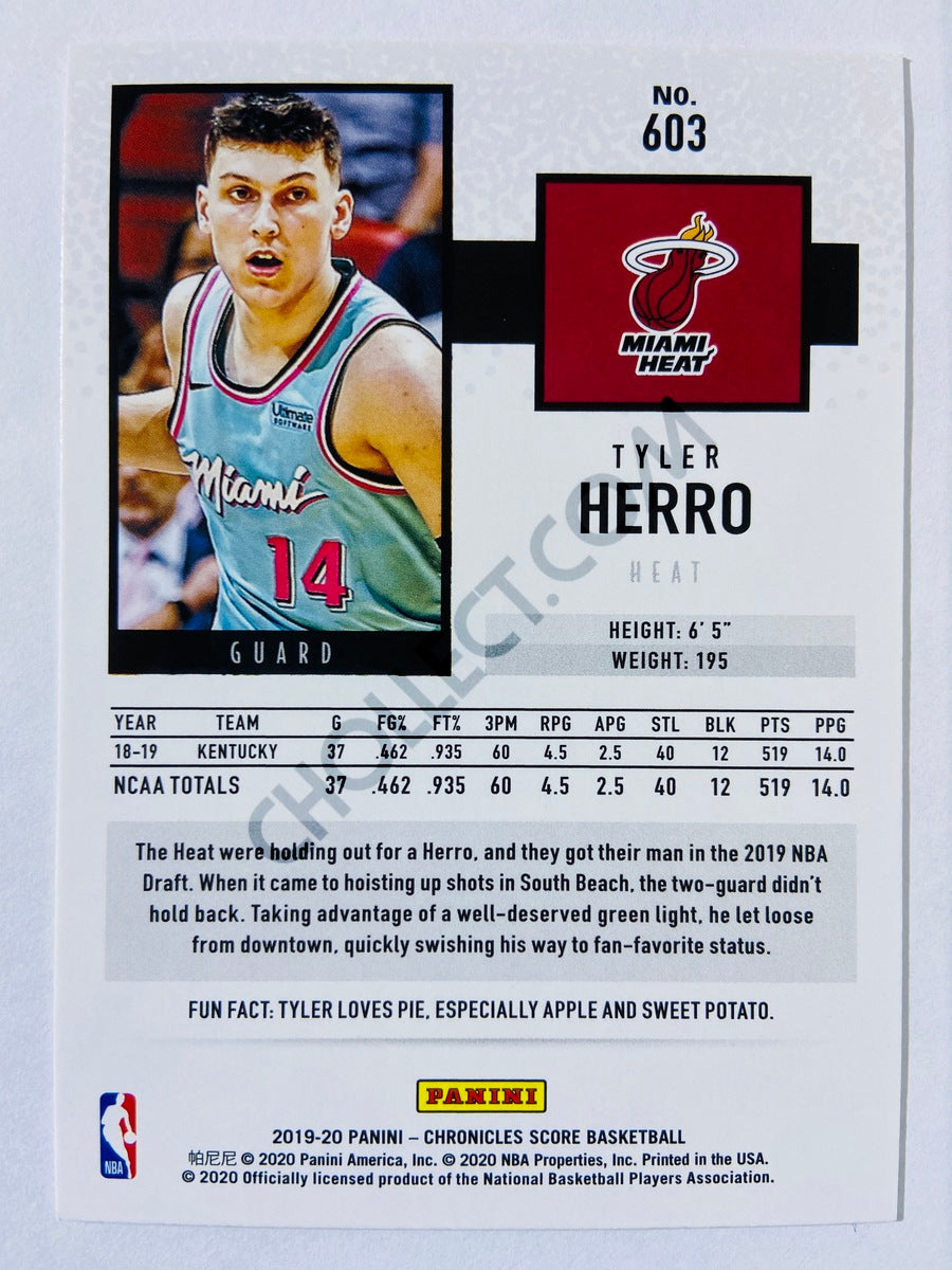 Tyler Herro - Miami Heat 2019-20 Panini Chronicles Score RC Rookie #603