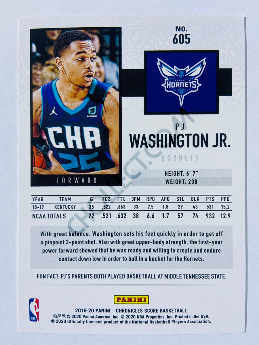 PJ Washington Jr. - Charlotte Hornets 2019-20 Panini Chronicles Score RC Rookie #605