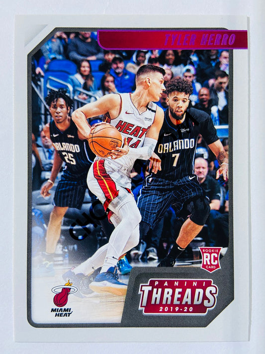 Tyler Herro - Miami Heat 2019-20 Panini Chronicles Threads Pink Parallel RC Rookie #76