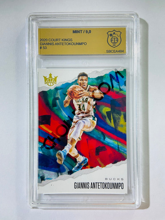 Giannis Antetokounmpo - Milwaukee Bucks 2019-20 Panini Court Kings #53 [GS MT 9] SN: SBCEA484