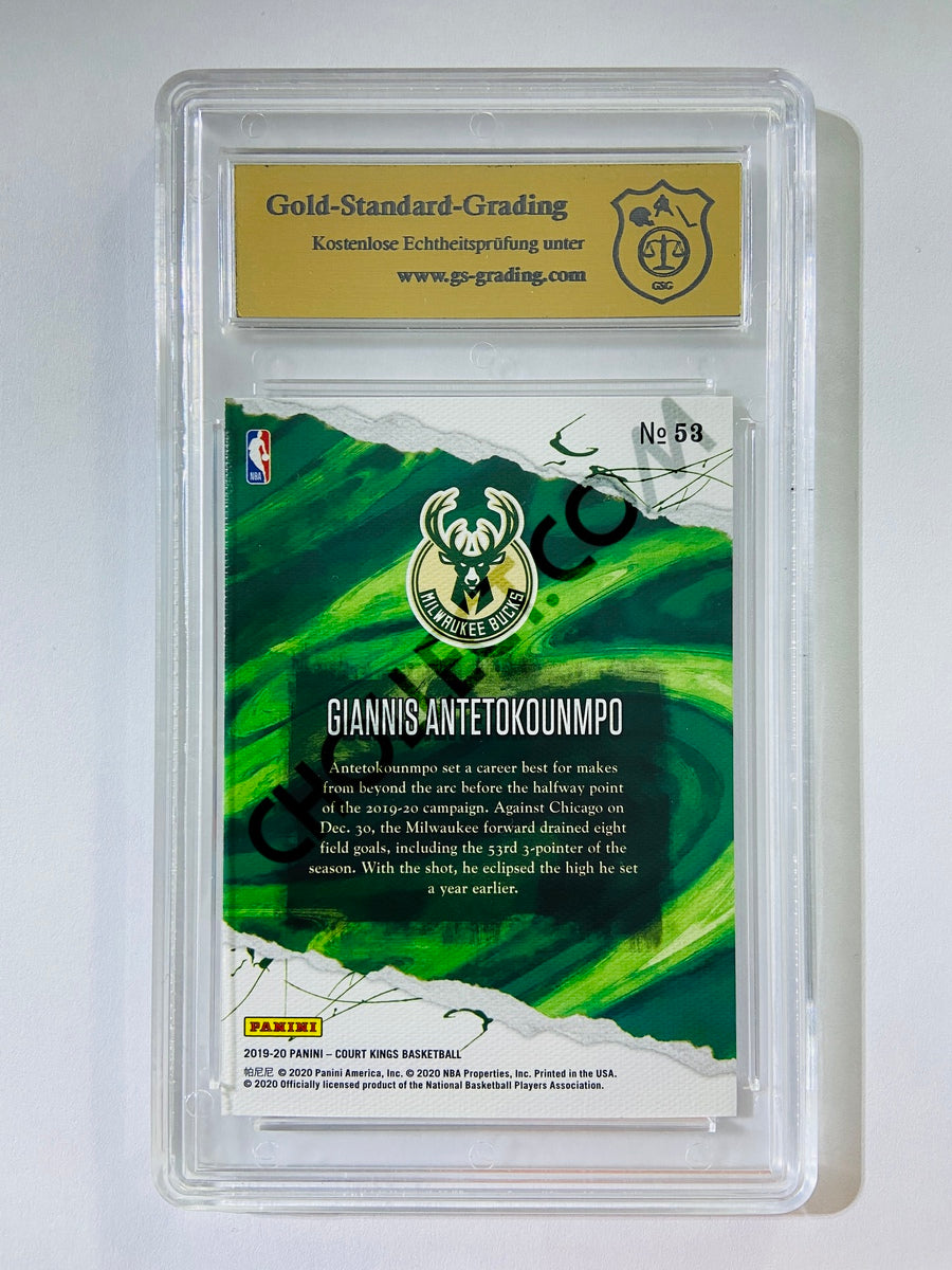 Giannis Antetokounmpo - Milwaukee Bucks 2019-20 Panini Court Kings #53 [GS MT 9] SN: SBCEA484