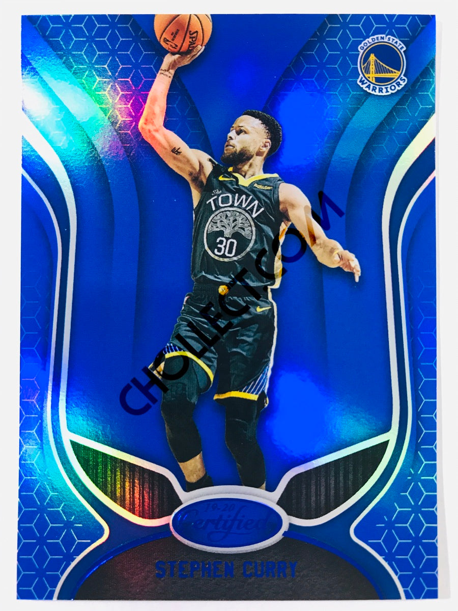 Stephen Curry - Golden State Warriors 2019-20 Panini Certified Blue Parallel #61