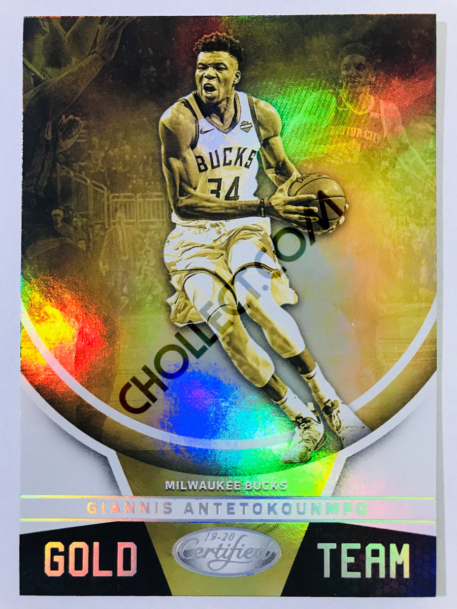 Giannis Antetokounmpo - Milwaukee Bucks 2019-20 Panini Certified Gold Team #6