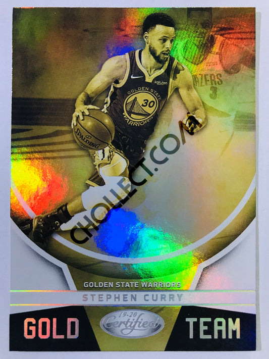 Stephen Curry - Golden State Warriors 2019-20 Panini Certified Gold Team Insert #19