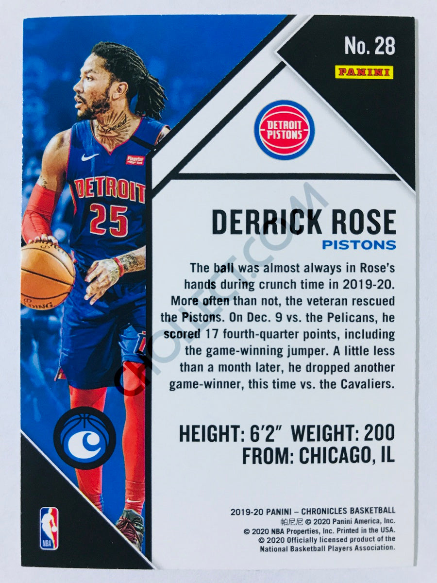 Derrick Rose - Detroit Pistons 2019-20 Panini Chronicles Chronicles #28