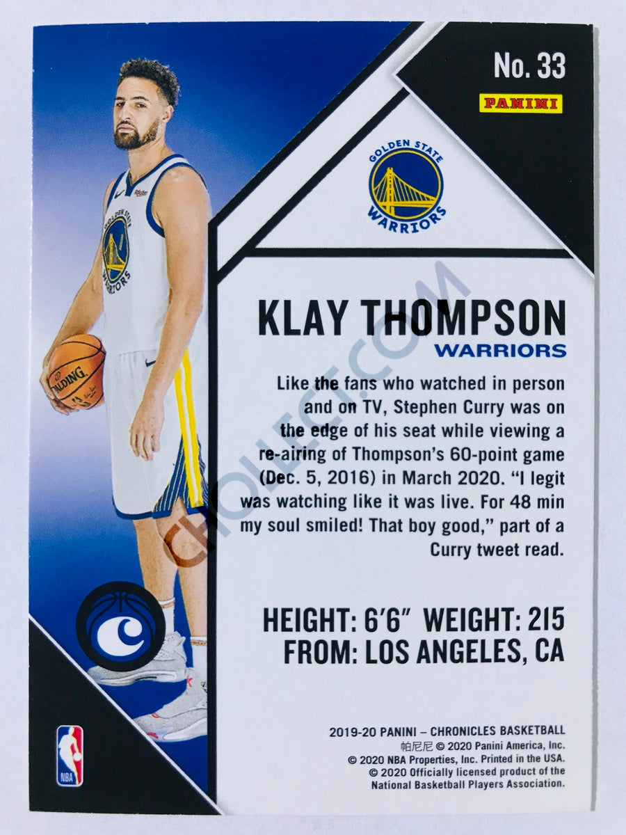 Klay Thompson - Golden State Warriors 2019-20 Panini Chronicles Chronicles #33