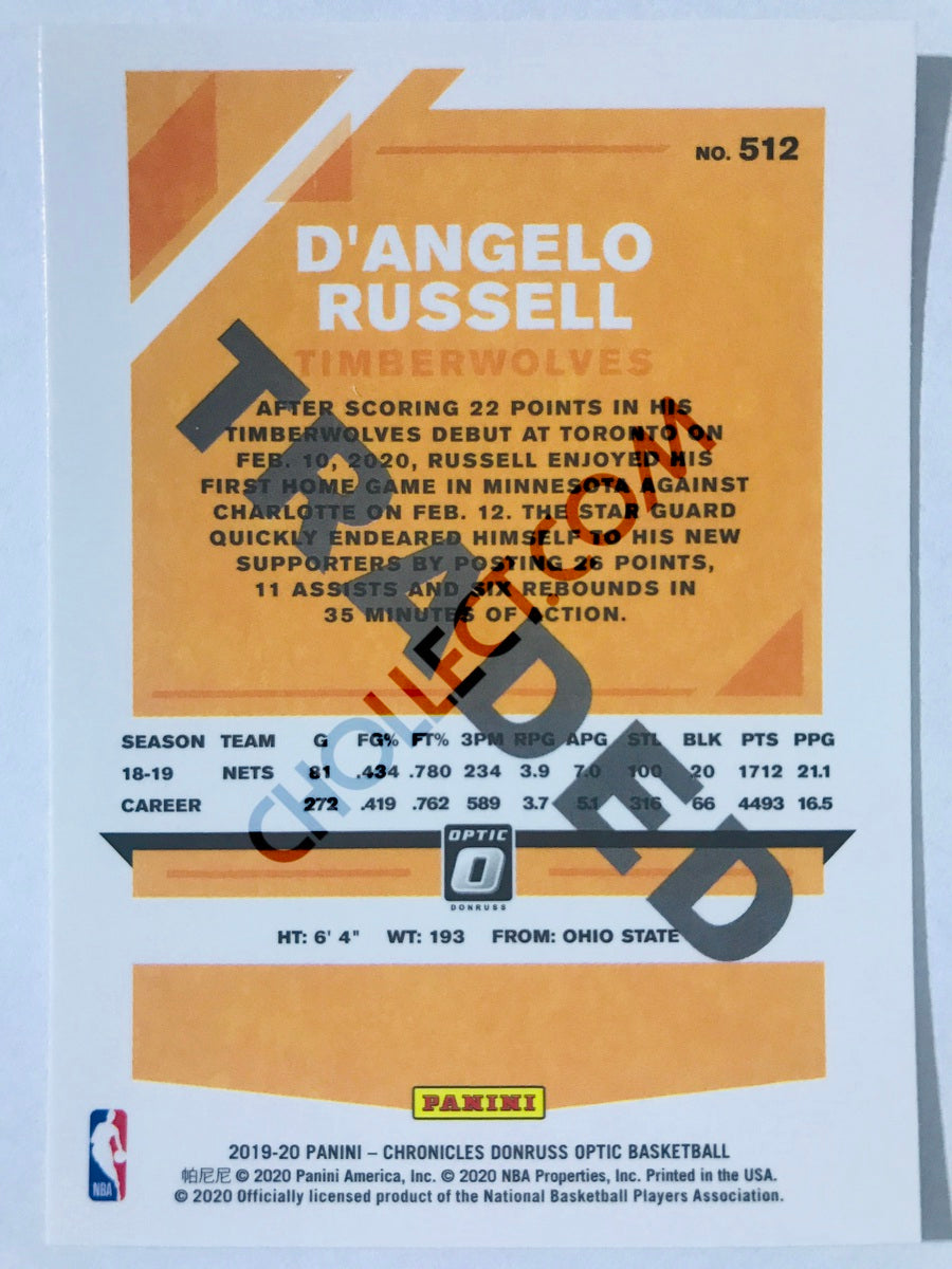 D'Angelo Russell - Minnesota Timberwolves 2019-20 Panini Chronicles Donruss Optic #512