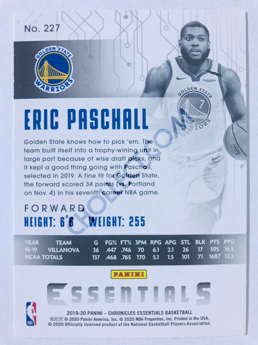 Eric Paschall - Golden State Warriors 2019-20 Panini Chronicles Essentials RC Rookie #227