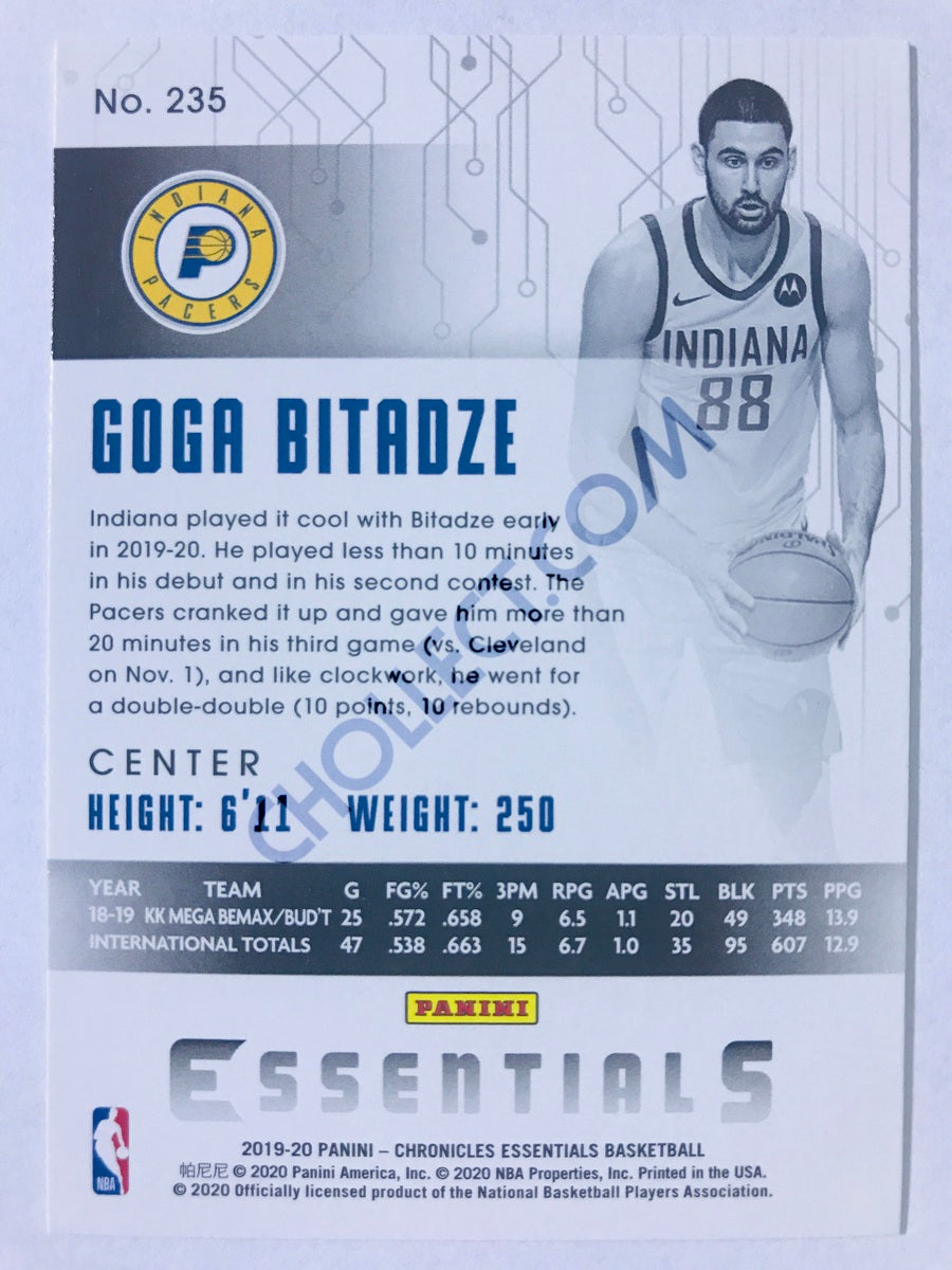Goga Bitadze - Indiana Pacers 2019-20 Panini Chronicles Essentials RC Rookie #235