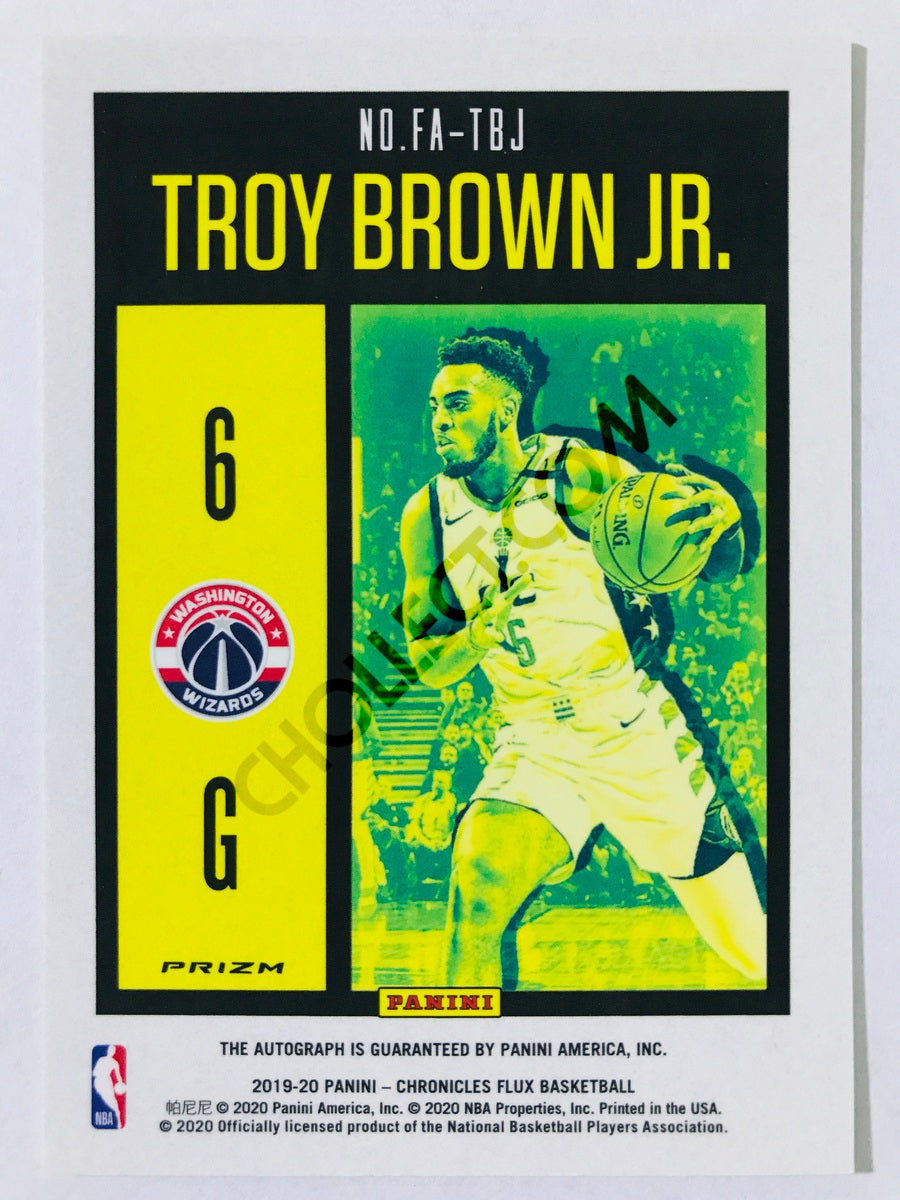Troy Brown Jr. - Washington Wizards 2019-20 Panini Chronicles Flux Auto #7