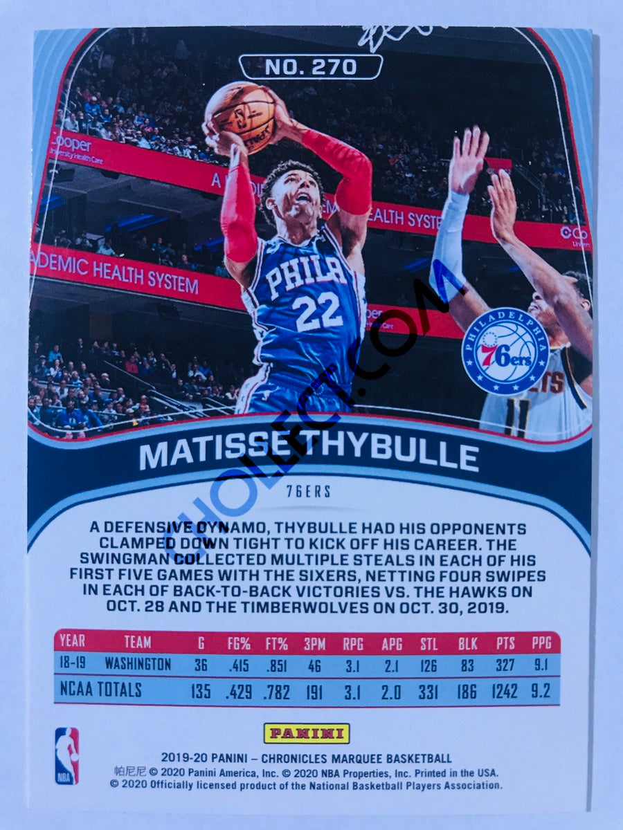 Matisse Thybulle - Philadelphia 76ers 2019-20 Panini Chronicles Marquee RC Rookie #270