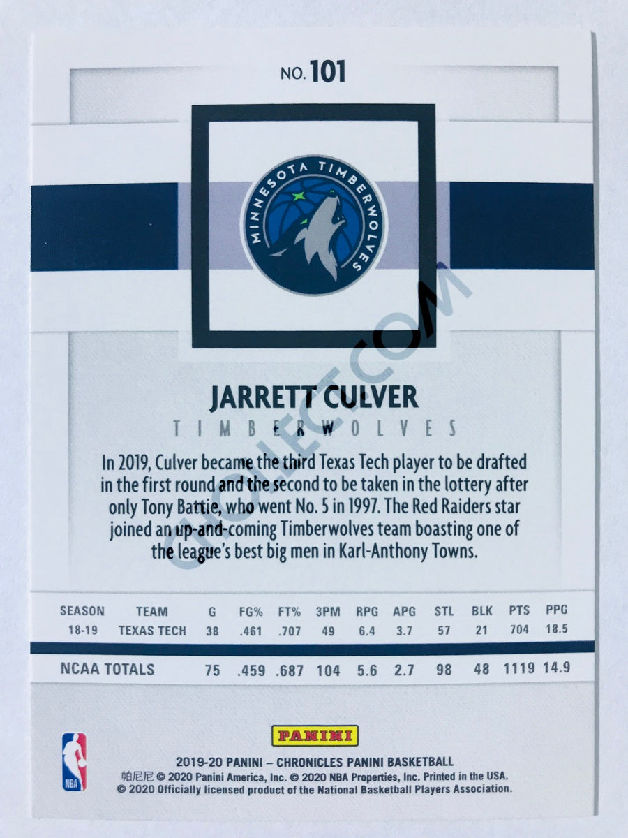 Jarrett Culver - Minnesota Timberwolves 2019-20 Panini Chronicles Panini RC Rookie #101