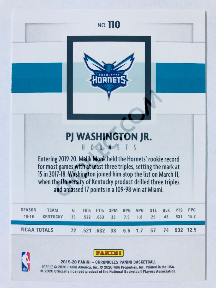 PJ Washington Jr. - Charlotte Hornets 2019-20 Panini Chronicles Panini RC Rookie #110