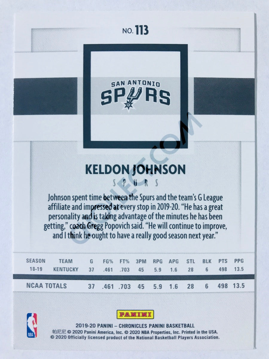 Keldon Johnson - San Antonio Spurs 2019-20 Panini Chronicles Panini RC Rookie #113