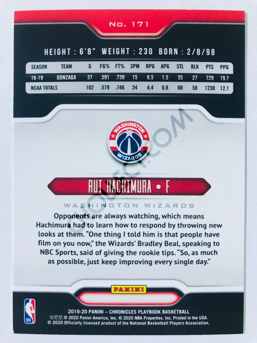 Rui Hachimura - Washington Wizards 2019-20 Panini Chronicles Playbook RC Rookie #171