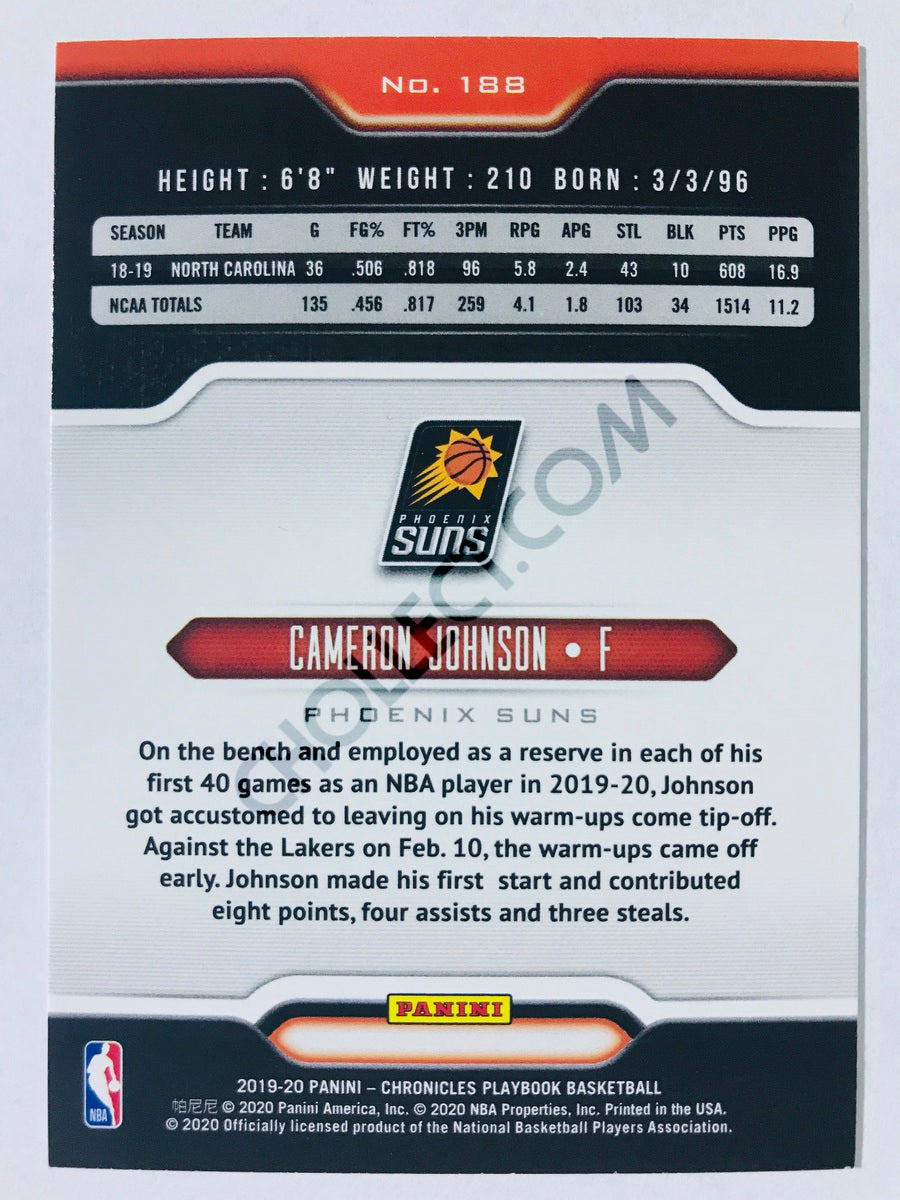 Cameron Johnson - Phoenix Suns 2019-20 Panini Chronicles Playbook RC Rookie #188