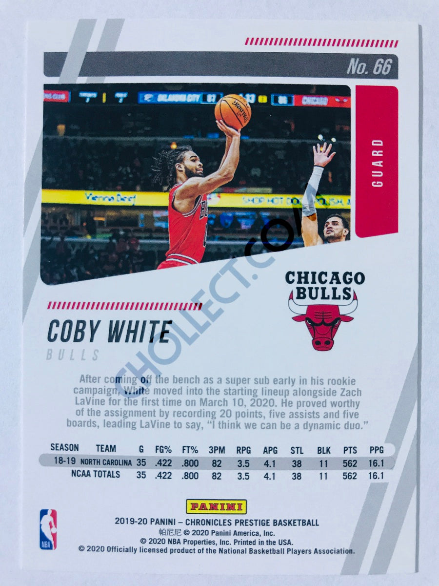 Coby White - Chicago Bulls 2019-20 Panini Chronicles Prestige RC Rookie #66