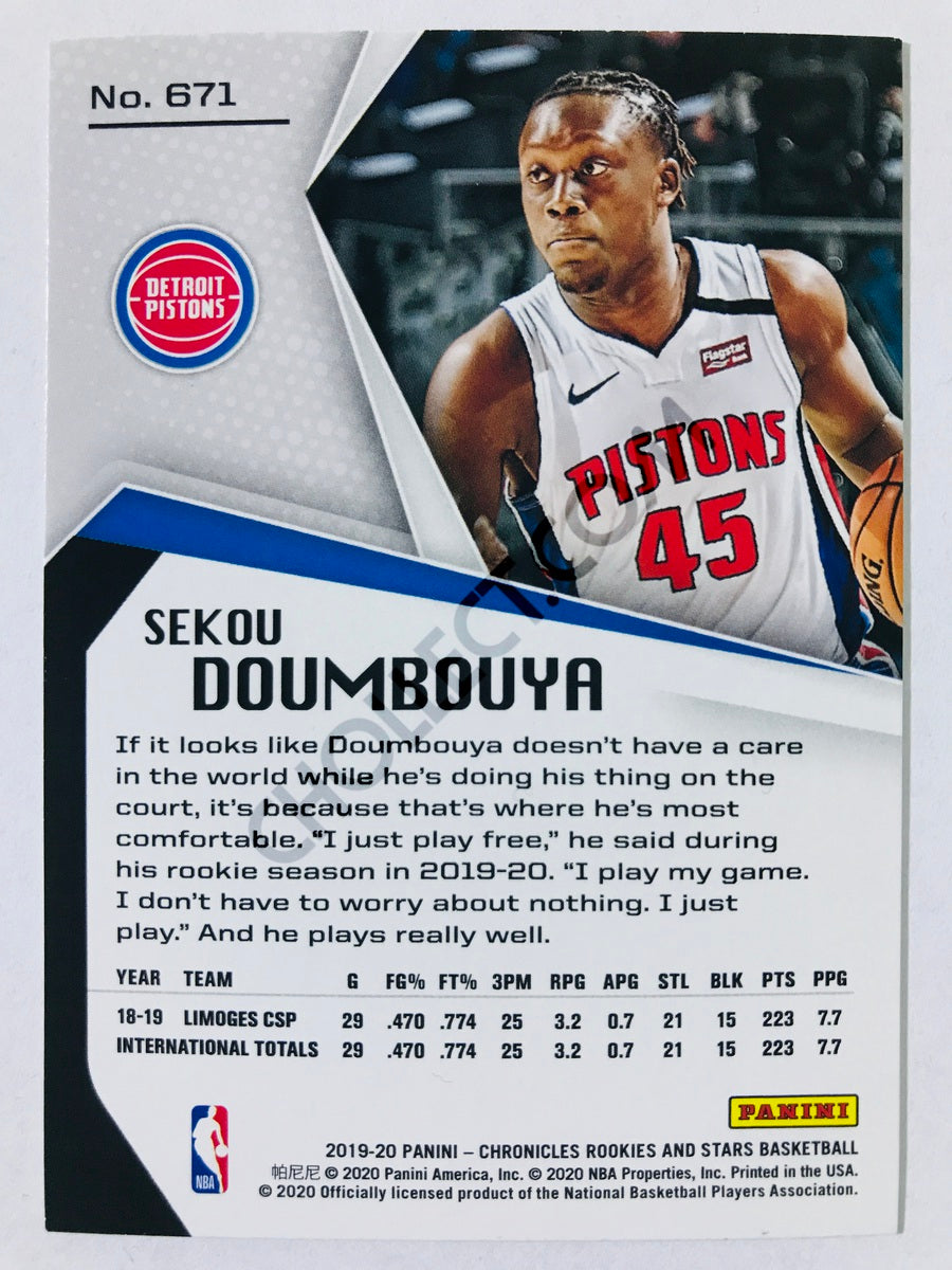 Sekou Doumbouya - Detroit Pistons 2019-20 Panini Chronicles Rookies & Stars RC Rookie #671