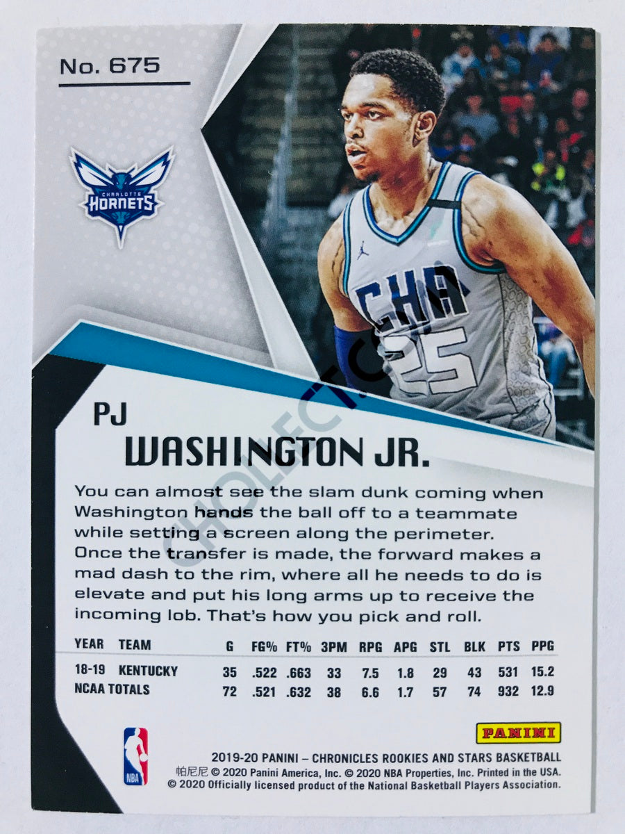 PJ Washington Jr. - Charlotte Hornets 2019-20 Panini Chronicles Rookies & Stars RC Rookie #675