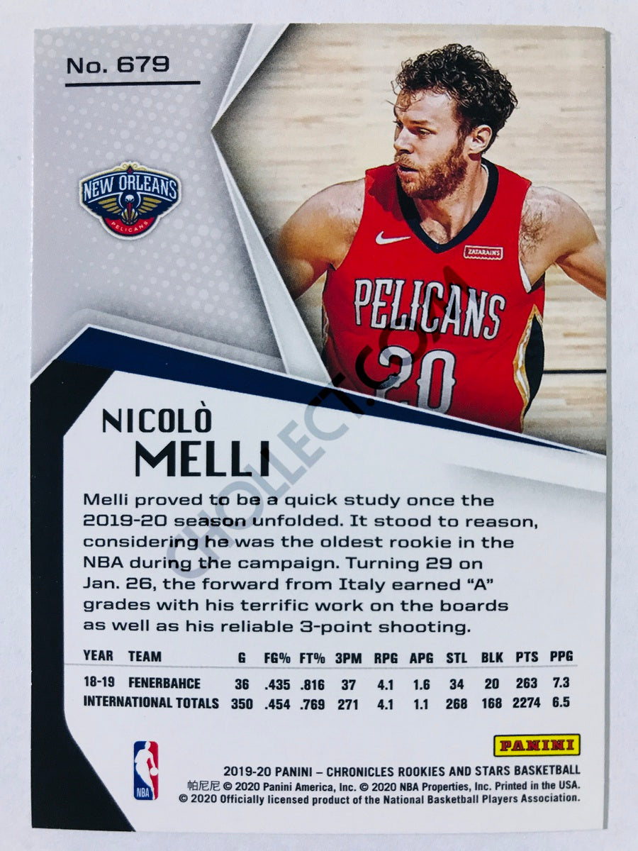 Nicolo Melli - New Orleans Pelicans 2019-20 Panini Chronicles Rookies & Stars RC Rookie #679