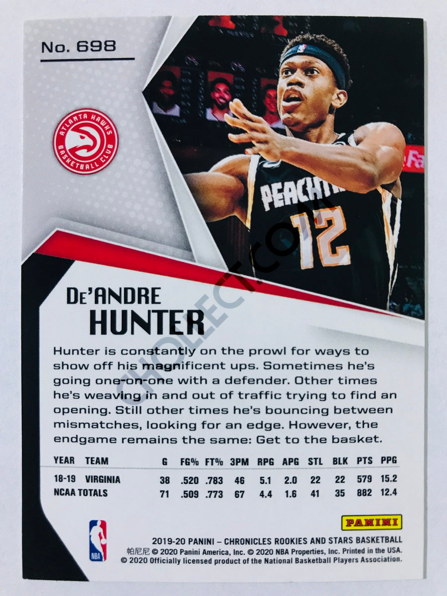 De'Andre Hunter - Atlanta Hawks 2019-20 Panini Chronicles Rookies & Stars RC Rookie #698