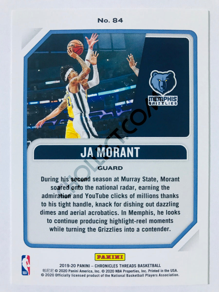 Ja Morant - Memphis Grizzlies 2019-20 Panini Chronicles Threads RC Rookie #84