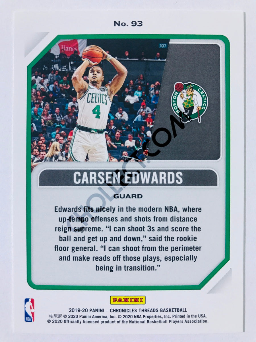 Carsen Edwards - Boston Celtics 2019-20 Panini Chronicles Threads RC Rookie #93