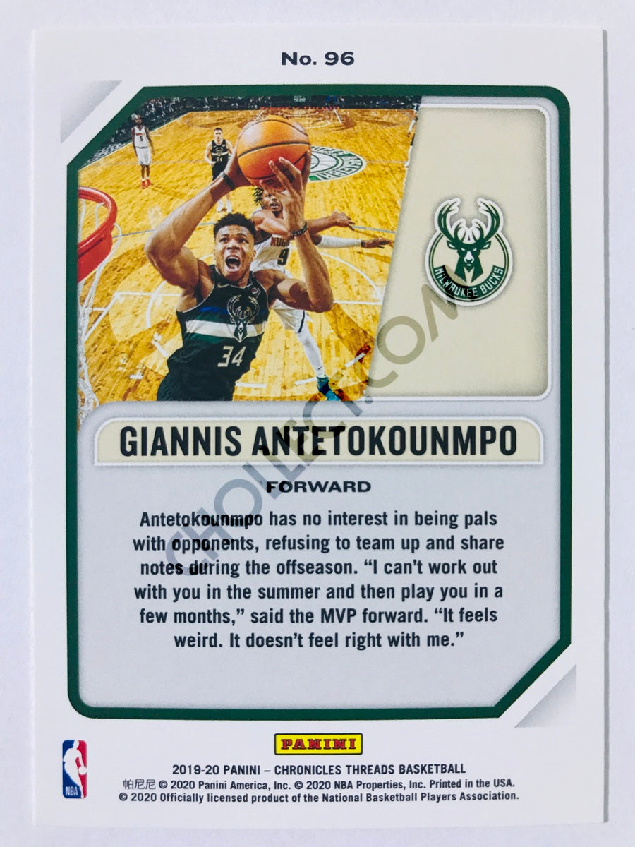 Giannis Antetokounmpo - Milwaukee Bucks 2019-20 Panini Chronicles Threads #96