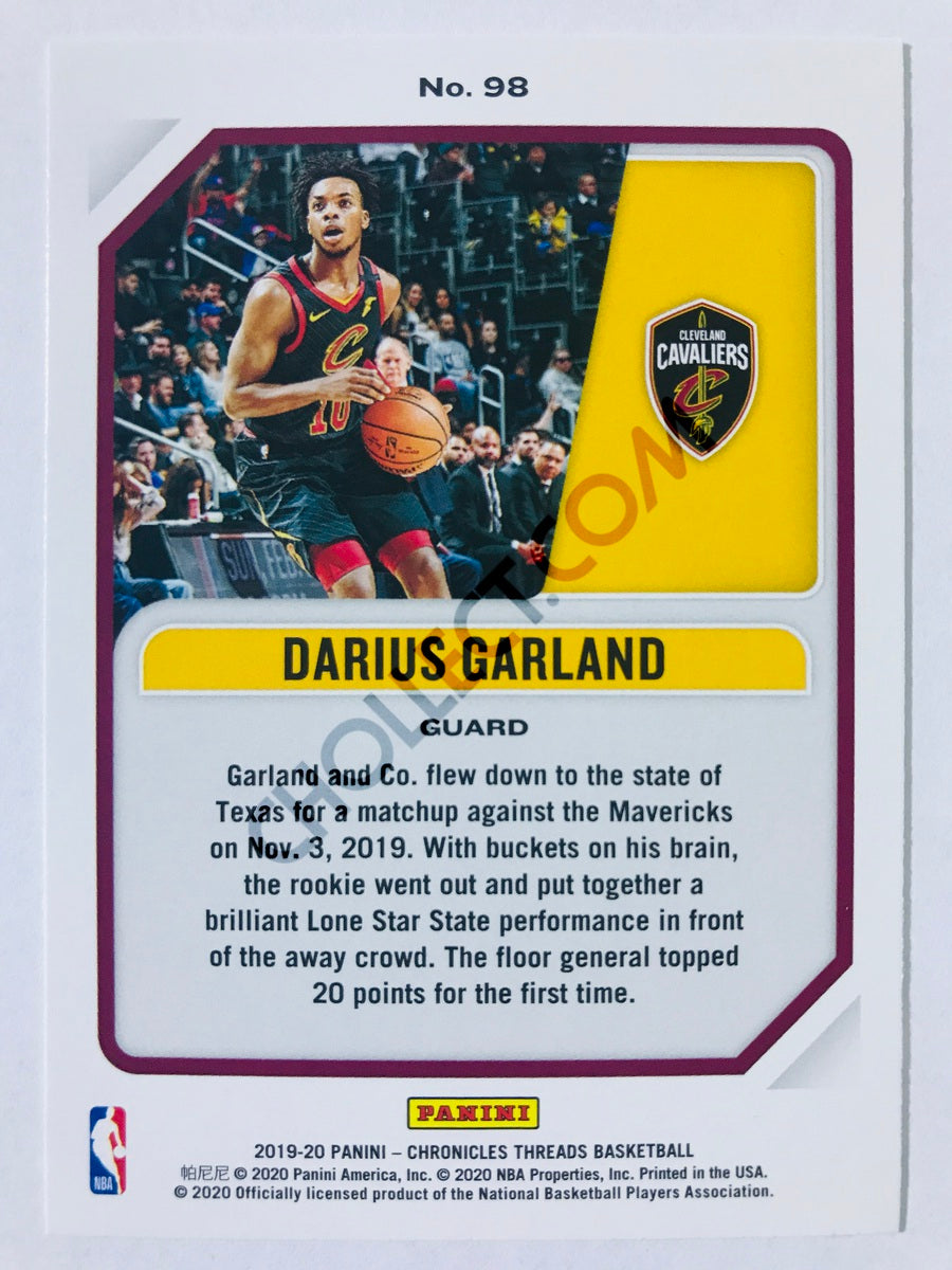 Darius Garland - Cleveland Cavaliers 2019-20 Panini Chronicles Threads RC Rookie #98